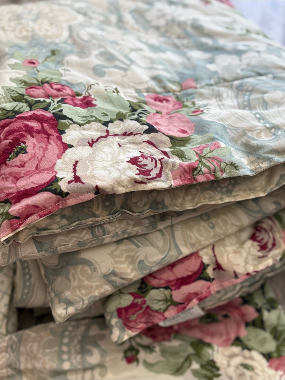 Vtg WestPoint Stevens Rose Trellis Full/Double Comforter & Sheet Set 7 Pc Floral - Picture 9 of 11